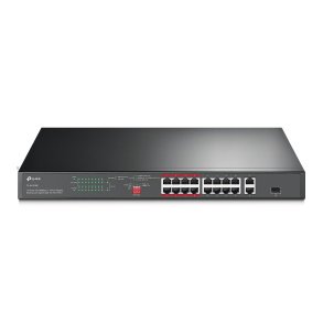 TP-Link TL-SL1218P netv�rksswitch Ikke administreret Gigabit Ethernet (10/100/1000) Str�m over Ethernet (PoE) 1U Sort