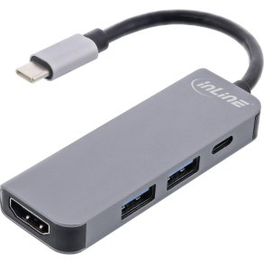 InLine 33271H interface hub USB 3.2 Gen 1 (3.1 Gen 1) Type-C 5000 Mbit/s Gr