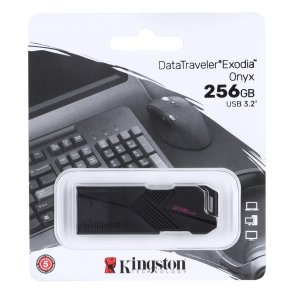 Kingston Technology DataTraveler Exodia Onyx USB-ngle 256 GB USB Type-A 3.2 Gen 1 (3.1 Gen 1) Sort