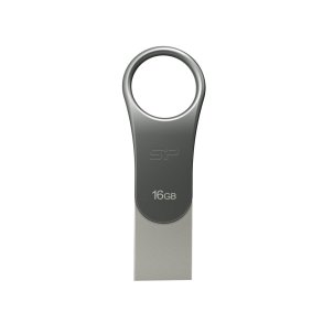 Silicon Power Mobile C80 USB-flashdrev 16 GB USB Type-A / USB Type-C 3.0 (3.1 Gen 1) Titanium