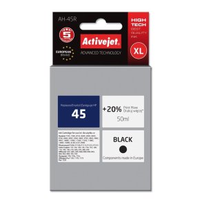 Activejet AH-45R-blk (erstatning HP 45 51645A; Premium; 50 ml; sort)