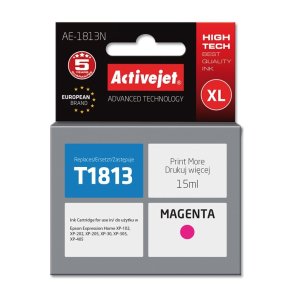 Activejet AE-1813N blk (erstatning Epson 18XL T1813; Supreme; 15 ml; rd)