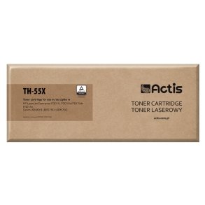Actis Tonerpatron TH-55X (erstatning HP 55X CE255X, Canon CRG-724H; Standard; 12500 sider; sort)