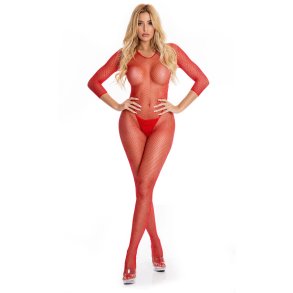 Bodystocking Pink Lipstick R�d (S/M)
