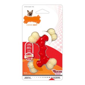 Hund Bidering Nylabone Extreme Chew Dobbelt Bacon Strrelse XL Nylon Termoplastisk