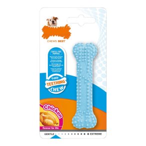 Hund Bidering Nylabone Bl Kylling Blue Termoplastisk XS-strrelse Hvalpe