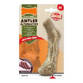 Hund Bidering Nylabone Dura Chew Horn Strrelse M Nylon Hjort
