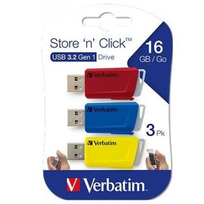 USB stick Verbatim Store 'n' Click 3 Dele Multifarvet 16 GB