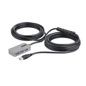 USB Hub Startech U01043-USB-EXTENDER Sort S�lvfarvet