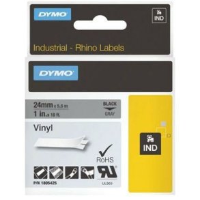 Lamineret tape til mrkningsmaskiner Dymo ID1-12 Hvid Sort 12 mm x 5,5 m
