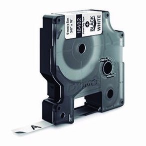 Lamineret tape til mrkningsmaskiner Dymo 18482 Hvid