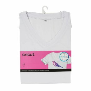 T-shirt, der kan tilpasses til sk�replotter Cricut Women's Hvid