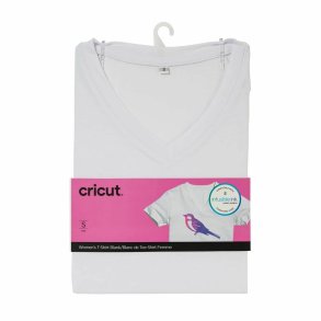 T-shirt, der kan tilpasses til sk�replotter Cricut Women's Hvid (S)
