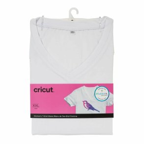 T-shirt, der kan tilpasses til sk�replotter Cricut Women's Hvid Dame