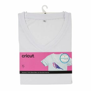 T-shirt, der kan tilpasses til sk�replotter Cricut Women's Hvid