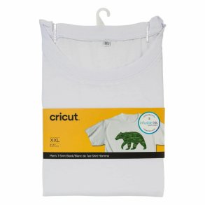 T-shirt, der kan tilpasses til sk�replotter Cricut Men's Hvid
