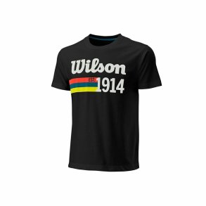 Kortrmet T-shirt til Mnd Wilson Wilson Script 14 Sort