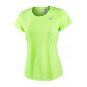 Kortrmet T-shirt til Kvinder ACCELERATE New Balance WT73128 BIO Gul