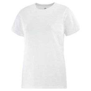 Kort�rmet T-shirt til Kvinder Salomon Small Logo Hvid