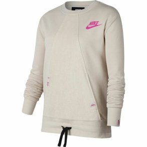 Sweatshirt uden htte til piger Nike Heritage Beige