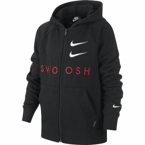 Sportsjakke til brn Nike Swoosh Sort