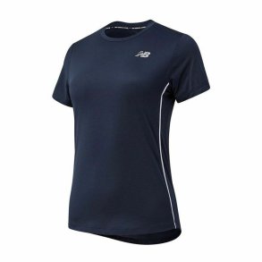 Kort�rmet T-shirt til M�nd New Balance Accelerate M�rkebl�