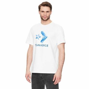 Kort�rmet T-shirt til M�nd Converse Crystals Hvid