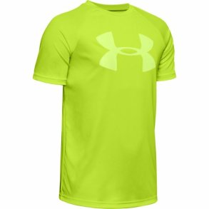 Kortrmet T-shirt til Brn Under Armour Tech Big Logo Gul