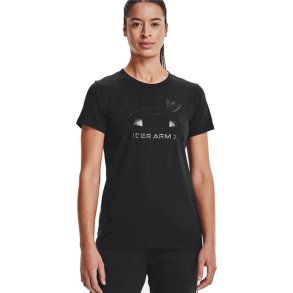 Kort�rmet T-shirt til Kvinder Under Armour 1356305-002 Sort (XL)