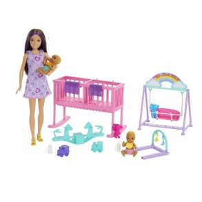 Babydukke med tilbehr Barbie The Twins' Room-Skipper Playset