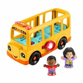 Action Figurer Fisher-Price Little People-El autobs escolar-Vehculo de empuje musical HYT03