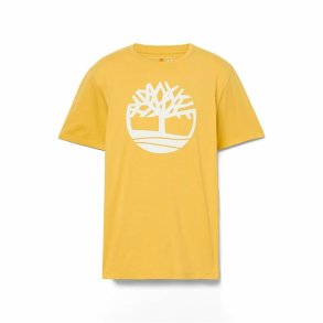 Kort�rmet T-shirt til M�nd Timberland Kennebec River Tree Logo Short Gul