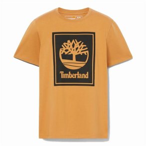 Kortrmet T-shirt til Mnd Timberland Stack Logo