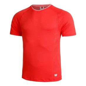 Kort�rmet T-shirt til M�nd Wilson Wilson Team Seamless Crew R�d Padel