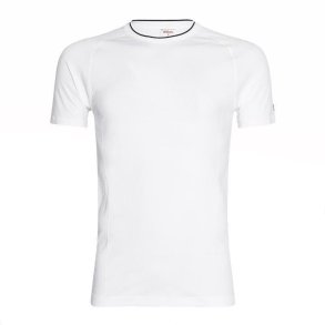 Kort�rmet T-shirt til M�nd Wilson Wilson Team Seamless Crew Hvid Padel