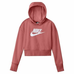 Sweatshirt med h�tte til piger Nike Club Girls Laksefarvet