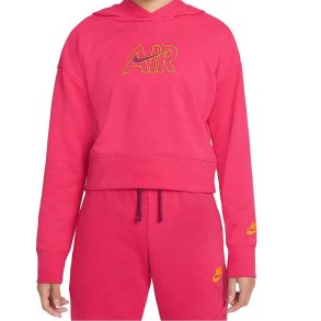 Sweatshirt med h�tte til piger  CROP HOODIE  Nike DM8372 666  Pink