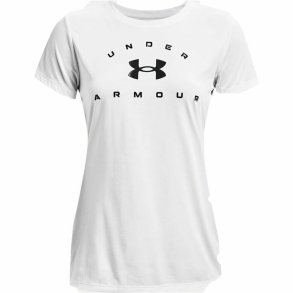 Kort�rmet T-shirt til Kvinder Under Armour Tech Solid Hvid