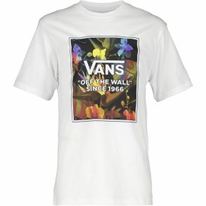 Kort�rmet T-shirt til B�rn Vans Flowers Hvid