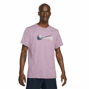 Kort�rmet T-shirt til M�nd Nike Dri-Fit Blomme