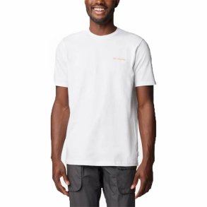 Kortrmet T-shirt til Mnd Columbia Explorers Canyon Hvid