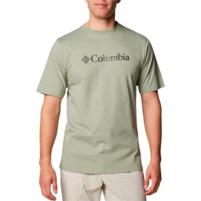 Kort�rmet T-shirt til M�nd Columbia Csc Basic Logo Gr�n