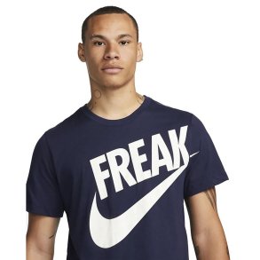 Kort�rmet T-shirt til M�nd Nike Giannis M�rkebl�