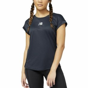 Kort�rmet T-shirt til Kvinder New Balance Impact AT N-Vent Sort