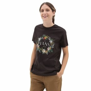 Kort�rmet T-shirt til Kvinder Vans Wreath Of Flowers Bff Tee-B