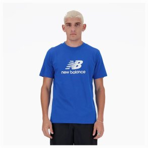 Kort�rmet T-shirt til M�nd New Balance Sport Essentials Logo Bl�
