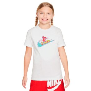 B�rne Kort�rmet T-shirt Nike Sportswear Big Hvid