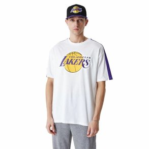 Kortrmet T-shirt til Mnd New Era NBA Colour Block LA Lakers Hvid