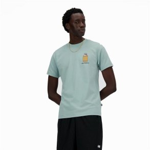 Kortrmet T-shirt til Mnd New Balance Sport Essentials Barrel Lysebl