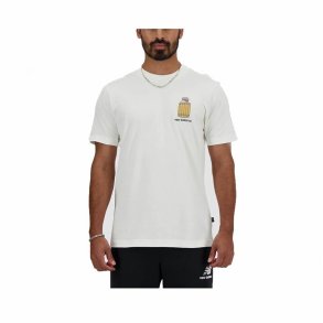Kortrmet T-shirt til Mnd New Balance Sport Essentials Barrel Hvid